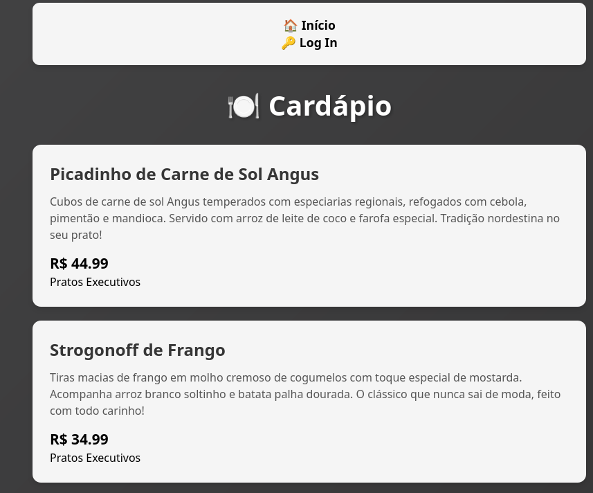 API do Cardápio