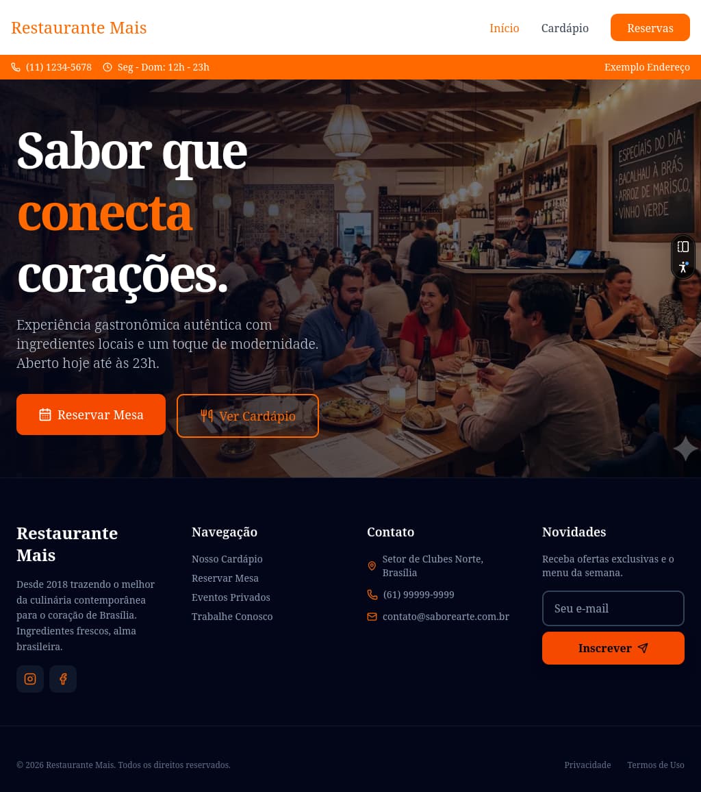 Site de Restaurante Tailwind