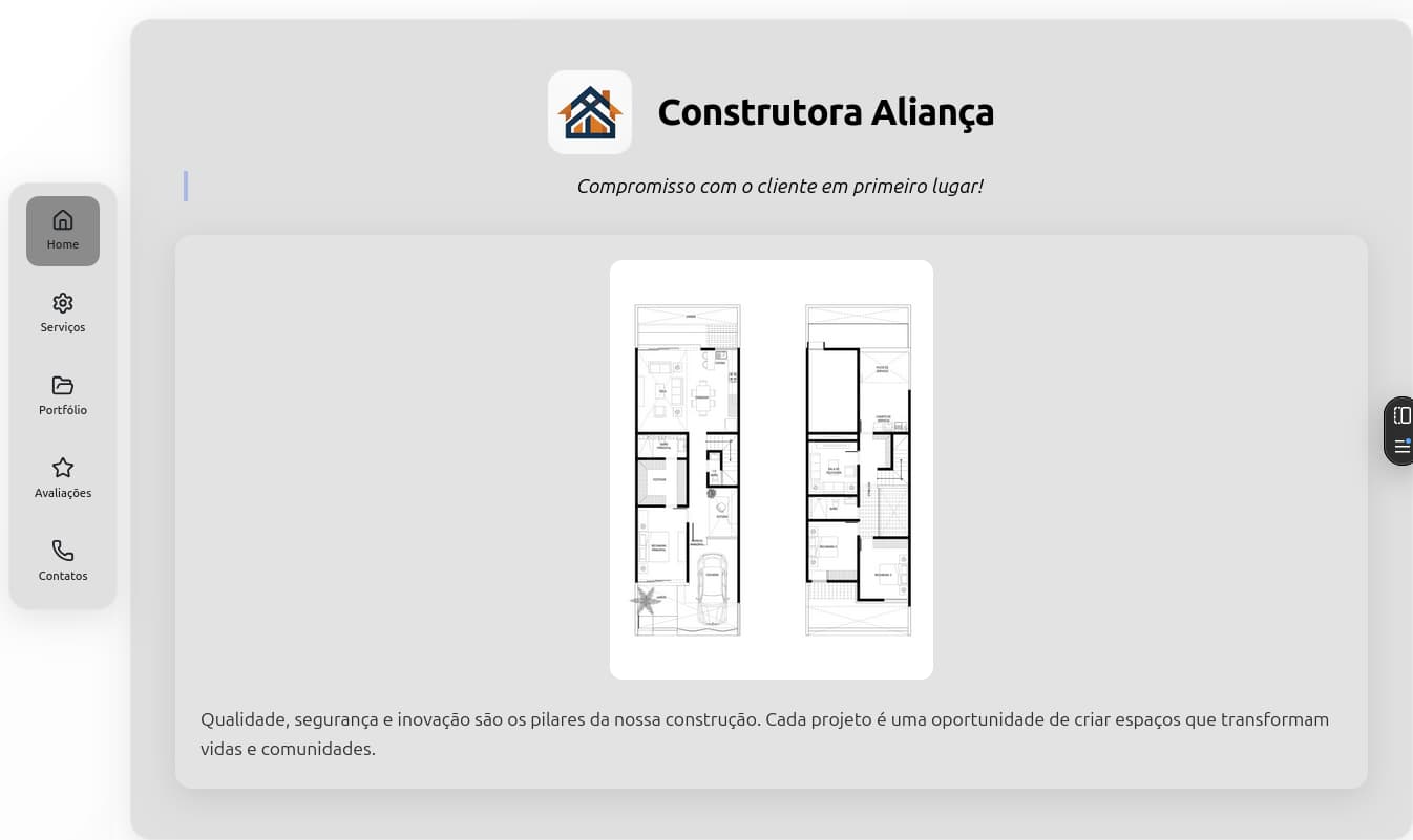 Modelo de Site Institucional de Construtora